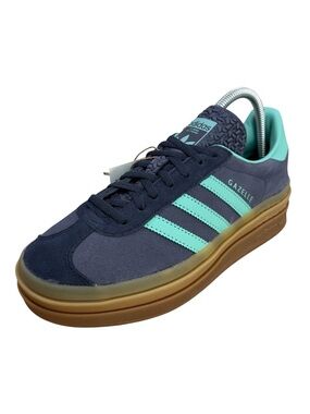 adidas Gazelle Bold Shoes Women Original Sz 7.5 Shadow Navy Sneakers Acid Mint